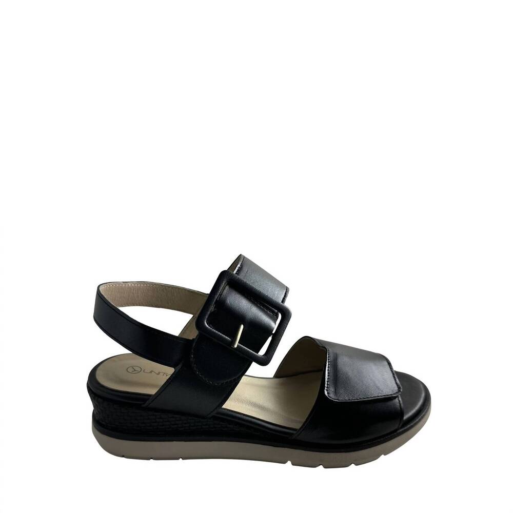 NEW UNITY IN DIVERSITY women's glide wedge sandals in black